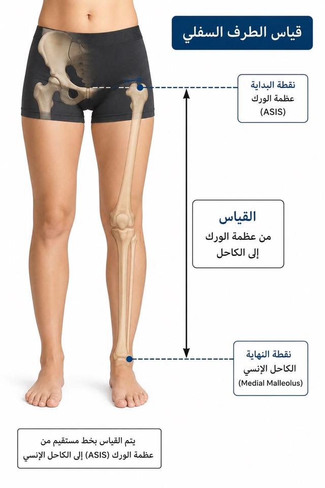 قياس طول الرجل (لملف الرياضي)